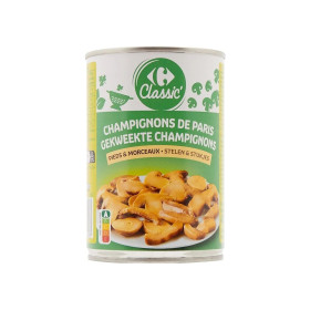 230g  Champignons paris  pied et morceaux  Carrefour Classic