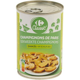 230g champignons paris émincé Carrefour Classic