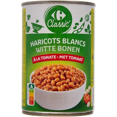 400g  haricots blanc et tomate Carrefour Classic