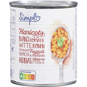 530g  haricots blancs tomate  Simpl 530g  haricots blancs tomate  Simpl