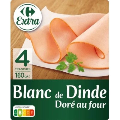 Blanc de Dinde dorée au four 4 tranches CRF extra 160g