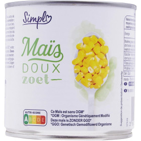 285g  Mais doux Simpl 285g  Mais doux Simpl