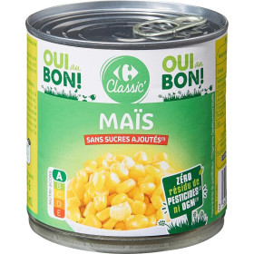 285g  Mais (sans sucre ajouté) Carrefour Classic