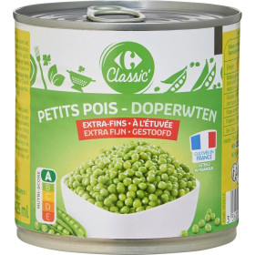 280g petits pois extra fin  Carrefour Classic