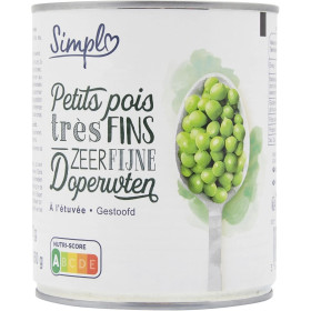 560g petits pois très fins  Simpl 560g petits pois très fins  Simpl