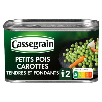 265g  petits pois carottes Cassegrain