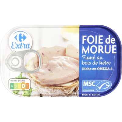 121g Foie de morue Carrefour Extra