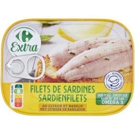 70g Sardines citron Carrefour Extra