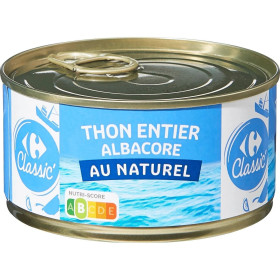 140g Thon albacore au naturel Carrefour Classic