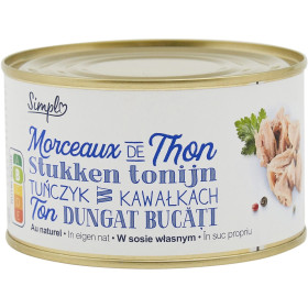 260g  Thon morceaux nature Simpl 260g  Thon morceaux nature Simpl