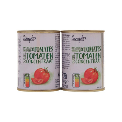 2x 140g Double concentré de tomates Simpl