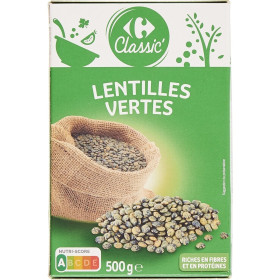500g Lentilles vertes Carrefour Classic