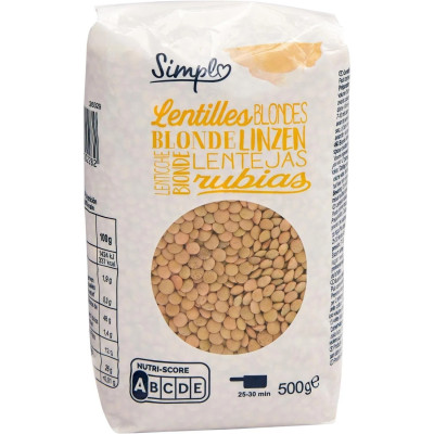 500g Lentilles blondes Simpl