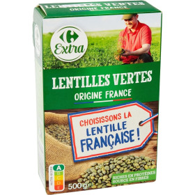 500g Lentilles vertes Carrefour Extra
