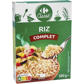 500g Riz complet 10min Carrefour Classic