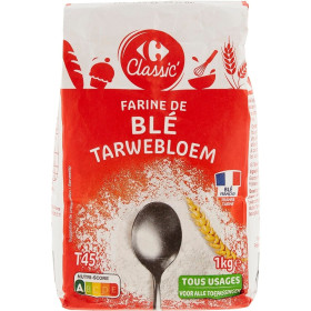 1 kg farine de blé T45 Carrefour Classic 1 kg farine de blé T45 Carrefour Classic