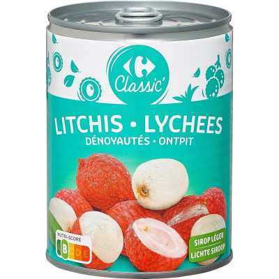 250g  litchis sirop léger   Carrefour Classic