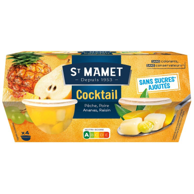 4x 113g cocktail de fruits Saint Mamet