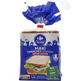 550g Pain de mie sandwich  nature Carrefour 550g Pain de mie sandwich  nature Carrefour