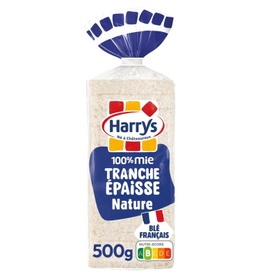 500g Pain 100% mie tranches épaisses nature Harry's