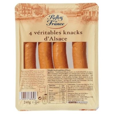 Knacks x4 d'Alsace Reflets de France 240g