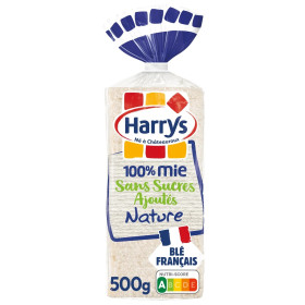 500g Pain 100% mie sans sucre ajouté Harry's 500g Pain 100% mie sans sucre ajouté Harry's
