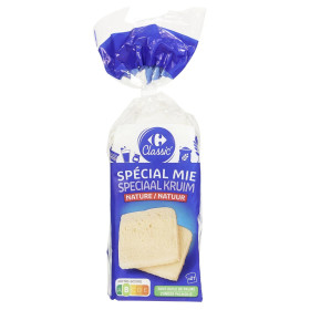 500g Pain de mie nature sans croute Carrefour 500g Pain de mie nature sans croute Carrefour