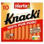 Knacki original 100% pur porc, 10 saucisses pour 350g