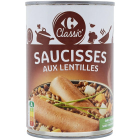 420g  saucisse lentille Carrefour Classic