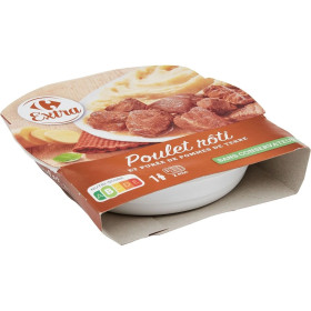 300g  poulet rôti purée Carrefour Extra