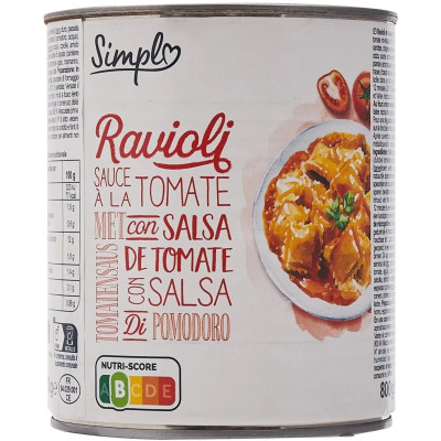 800g  ravioli volaille tomate Simpl
