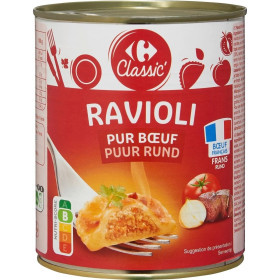 800g  raviolis pur bœuf  Carrefour Classic