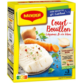 3 sachets court bouillons légumes & vin blanc Maggi