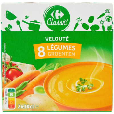 2x 30cl velouté 8 légumes Carrefour