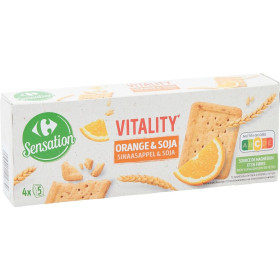 200g  biscuits vitality orange soja Carrefour sensation