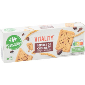 200g biscuits vitality  pépites de chocolat  Carrefour Sensation