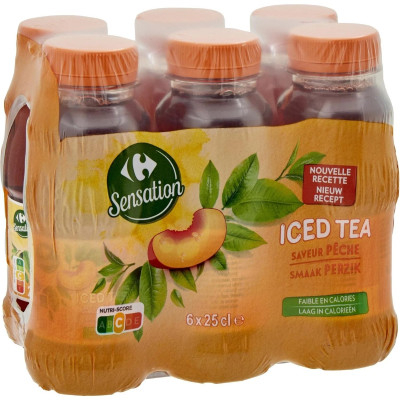 6x25 cl The Pêche Carrefour Sensation