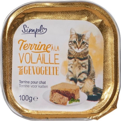 100g barquette terrine a la volaille  - chat- Simpl