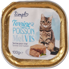 100g barquette terrine au poisson  - chat- Simpl 100g barquette terrine au poisson  - chat- Simpl