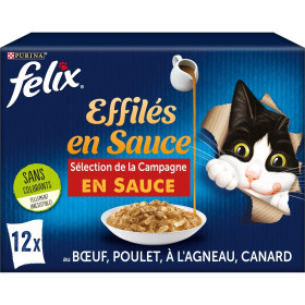 12x 85g tendres effilés sélection campagne   - chat- Purina félix