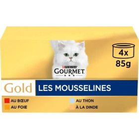 4x 85g  coffrt les mousselines gold   - chat- Purina Gourmet