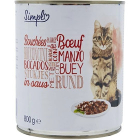 800g bouchées  bœuf - chat- Simpl 800g bouchées  bœuf - chat- Simpl