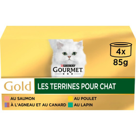4x 85g terrines gold - chat- Purina Gourmet