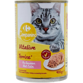 400g  pâté saumon - chat- Carrefour Campanio