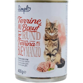 400g  pâté bœuf - chat- Simpl 400g  pâté bœuf - chat- Simpl