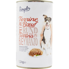 1kg 200 patée terrine bœuf   - chien- Simpl 1kg 200 patée terrine bœuf   - chien- Simpl