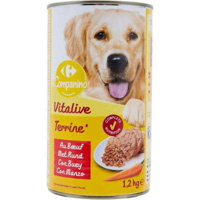 1kg 200  pâtée bœuf carotte   - chien- Carrefour Campanio