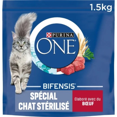 1kg 500 spécial chat stérilisé Bœuf One    - chat - Purina