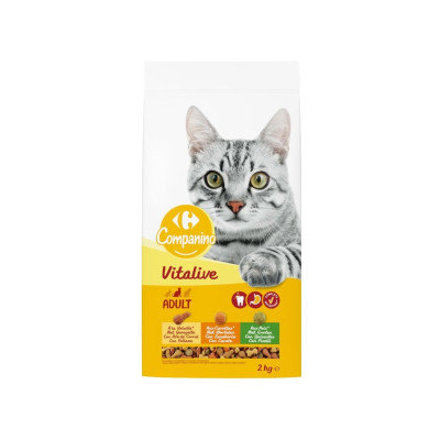 2kg croquettes dinde légumes   - chat - Carrefour Campanino