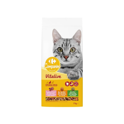 2kg croquettes saumon thon   - chat - Carrefour Campanino